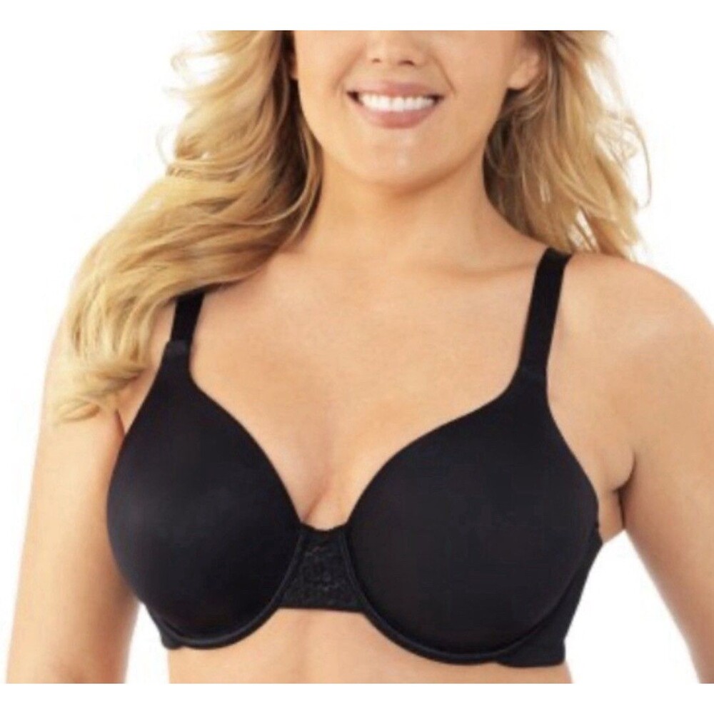 Vanity Fair Full Figure Beauty Back Smoother Black Bra Style 76080 Sz 38DDD New